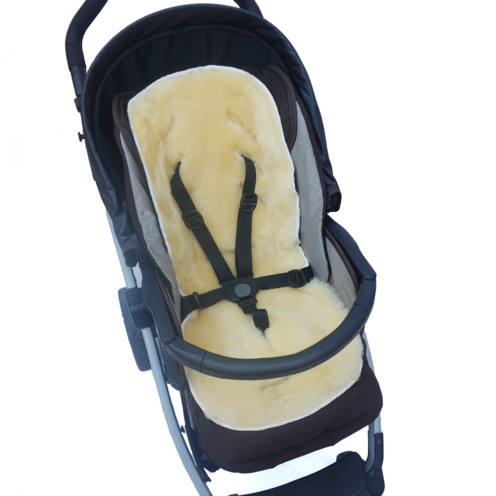 Lammfelleinlage für Kinderwagen – 78 × 38 cm