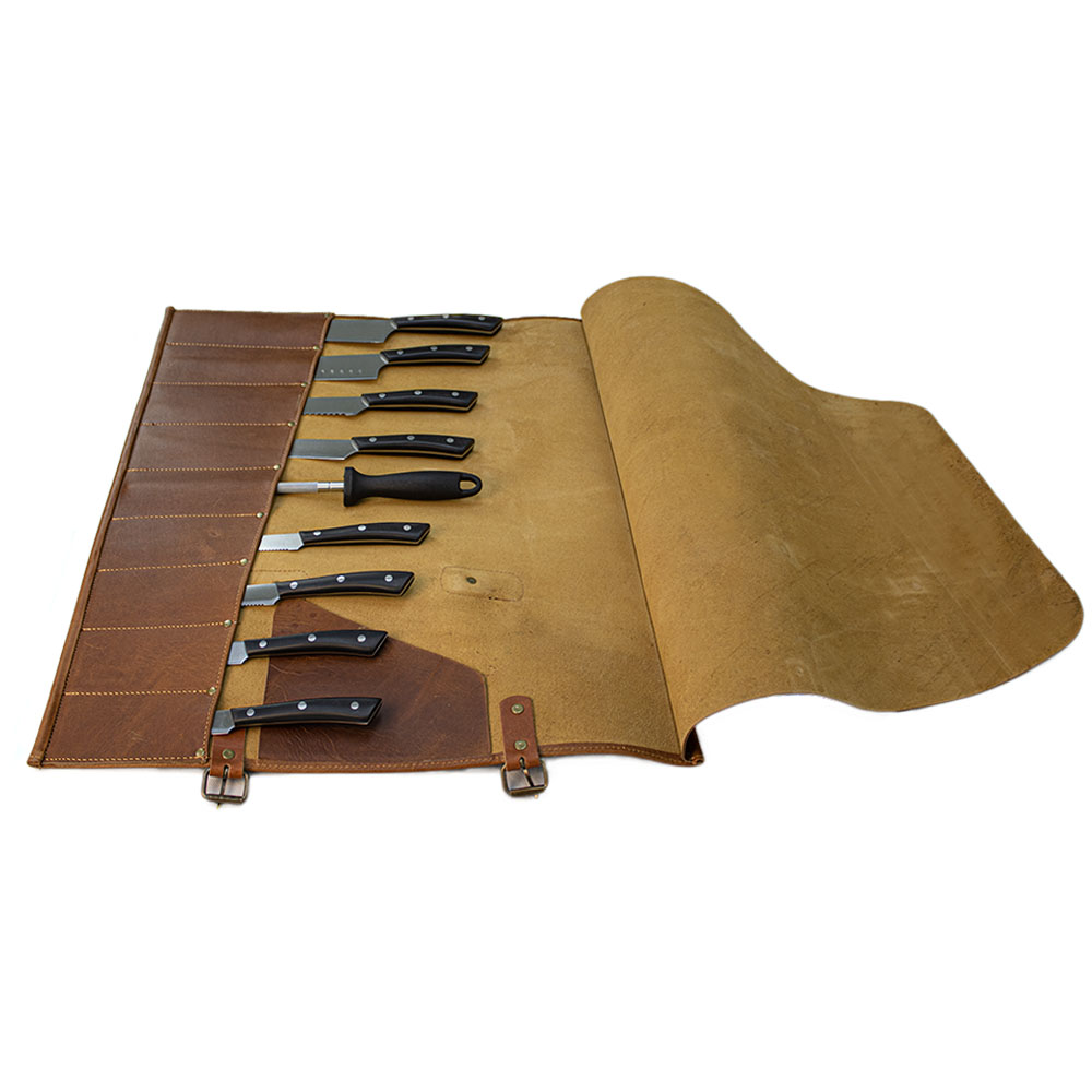 Messerrolle aus Leder – Profi – Ansicht 3 Messerrolle aus Leder – Profi – Ansicht 3