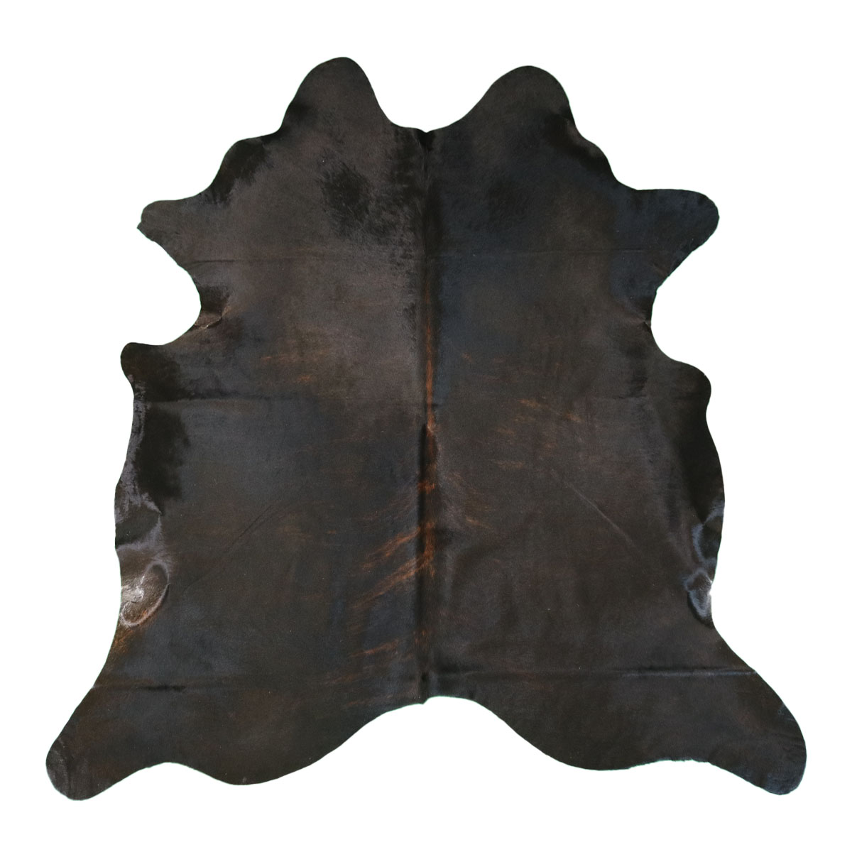 Kuhfell 649 – Dunkel gestromt, 205 × 205 cm