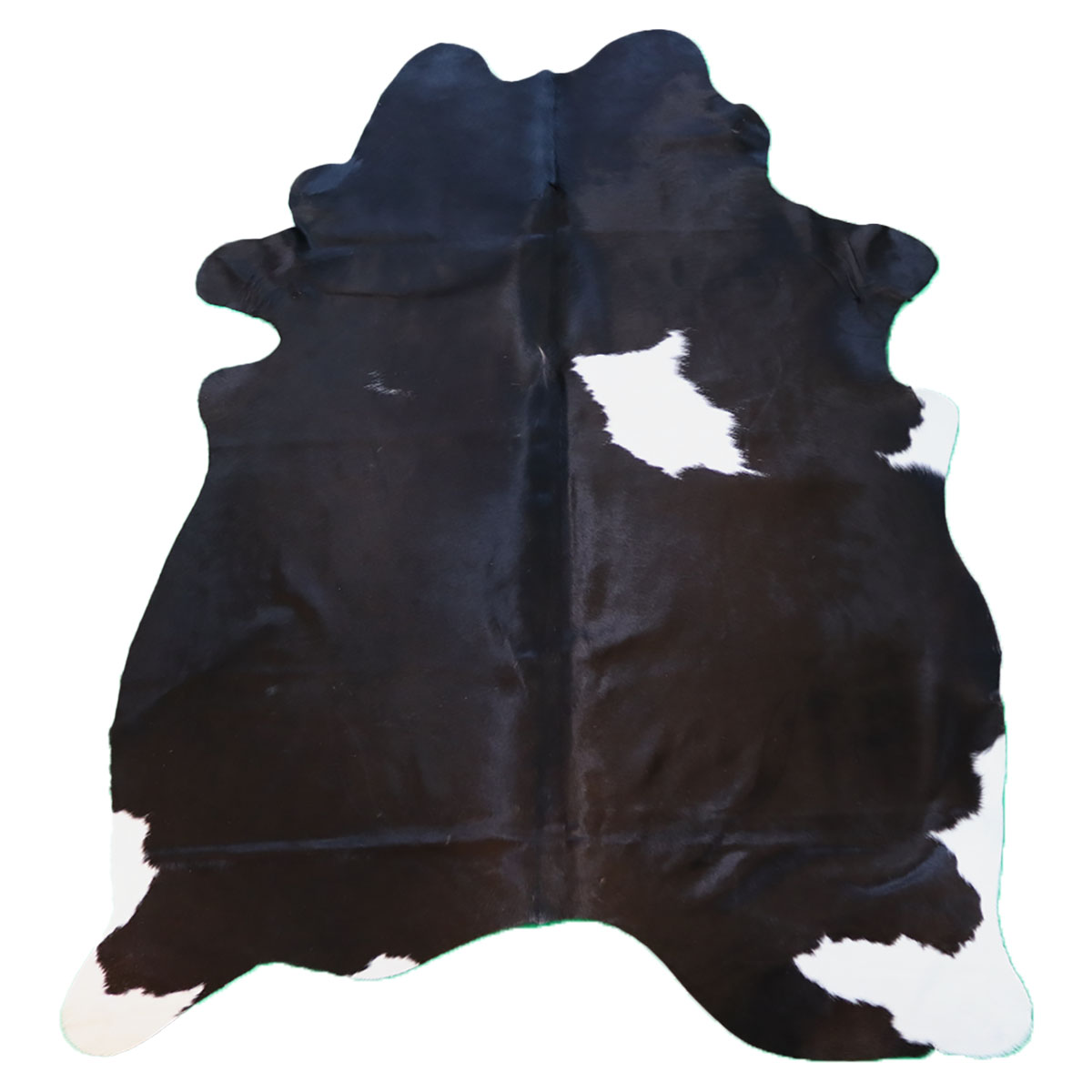 Kuhfell 628 – Schwarz-Weiß, 210 × 165 cm